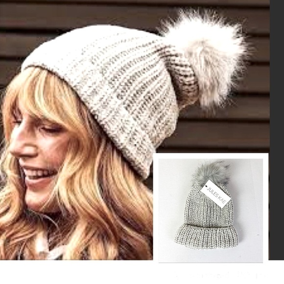 Jules Kae Soft And Cozy Knit Beanie W/ Pom OS - Picture 1 of 7